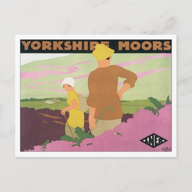 Yorkshire Moors Postkarte (Vorderseite)