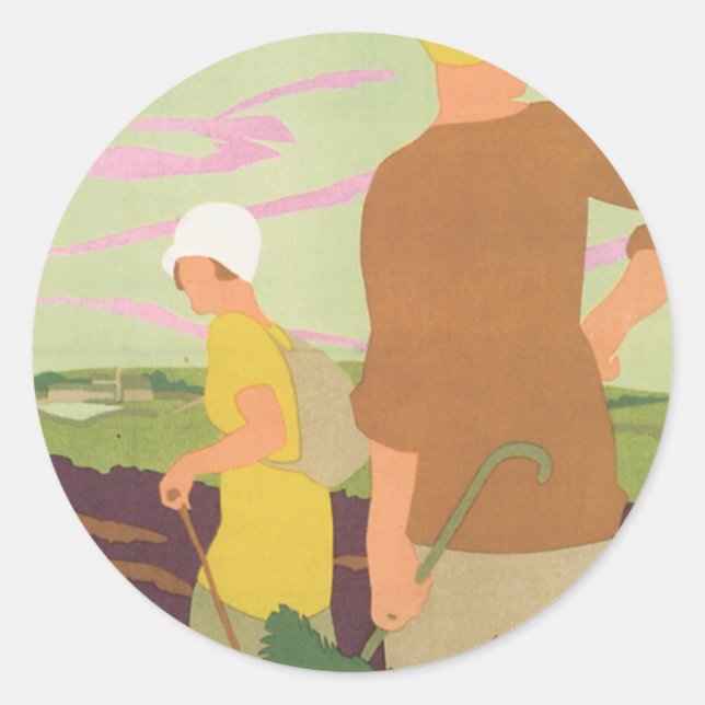 Yorkshire Moors Runder Aufkleber (Vorderseite)