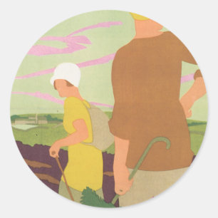 Yorkshire Moors Runder Aufkleber