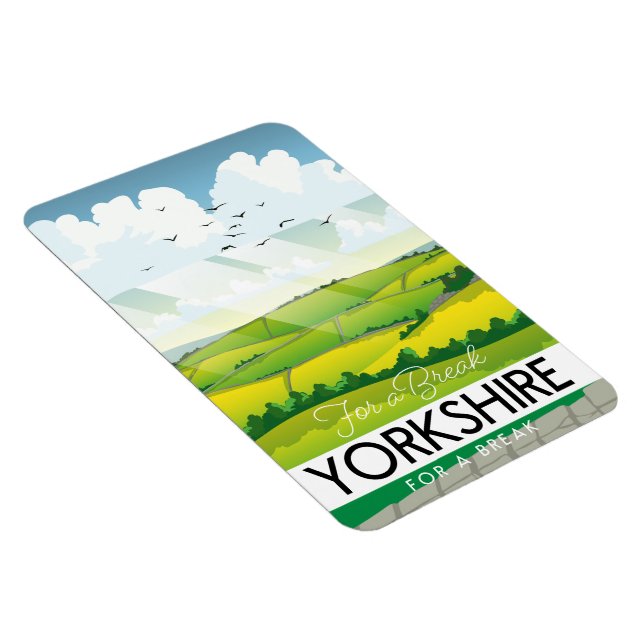 Yorkshire-Reiseplakat Magnet (Rechte Seite)