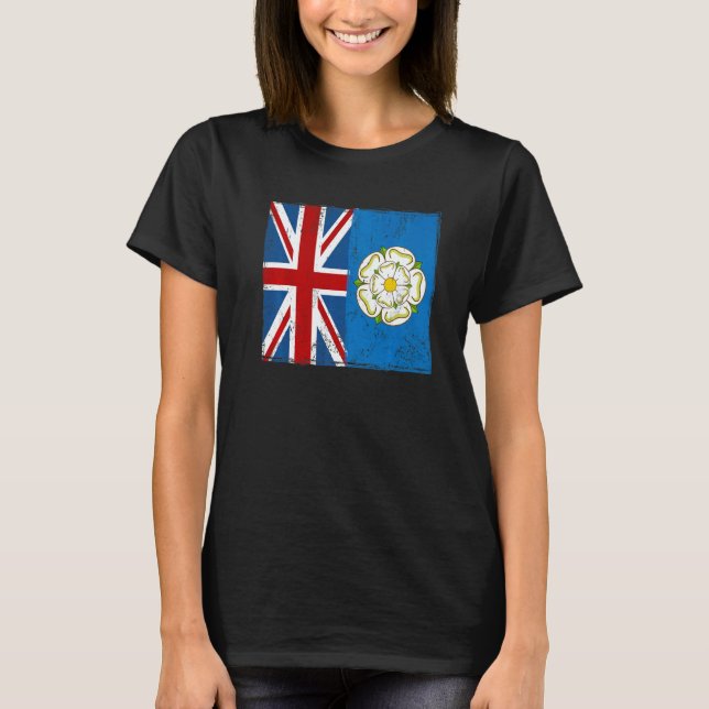 Yorkshire Roots & British Grown Idea With Rose Of  T-Shirt (Vorderseite)