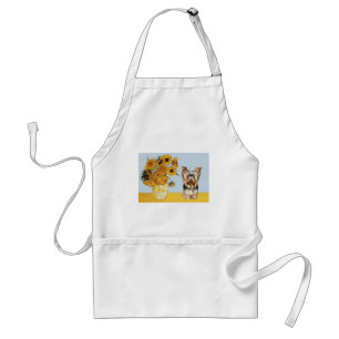 Yorkshire Terrier 17 - Sonnenblumen Schürze