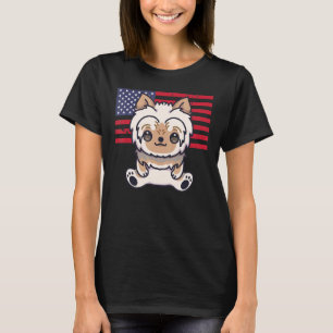 Yorkshire Terrier 4. Juli Patriotic USA Amerika T-Shirt