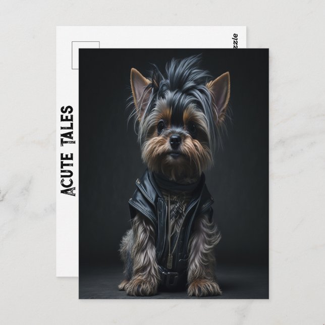 Yorkshire Terrier Acute Tales Yorkie Rock Fatigues Postkarte (Vorne/Hinten)