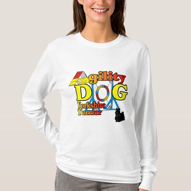 Yorkshire_Terrier Agility Geschenke T-Shirt (Vorderseite)