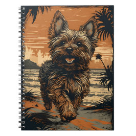 Yorkshire-Terrier am Strand Notizblock
