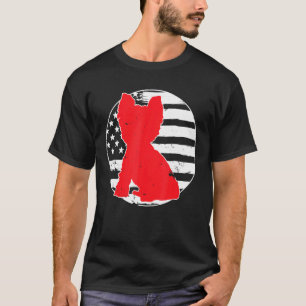 Yorkshire Terrier Amerikanisch Usa Flagge 4. Juli T-Shirt