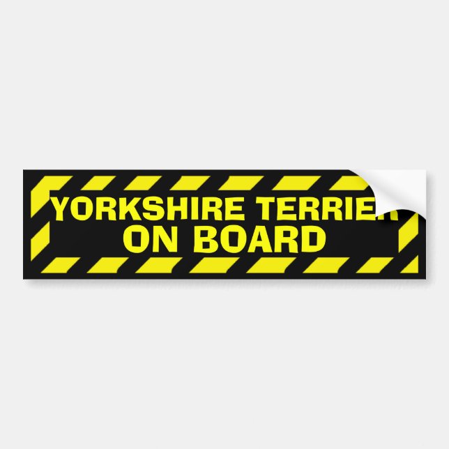 Yorkshire Terrier an Bord Autoaufkleber (Vorne)