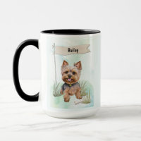 Yorkshire Terrier Aquarell personalisierter Hund