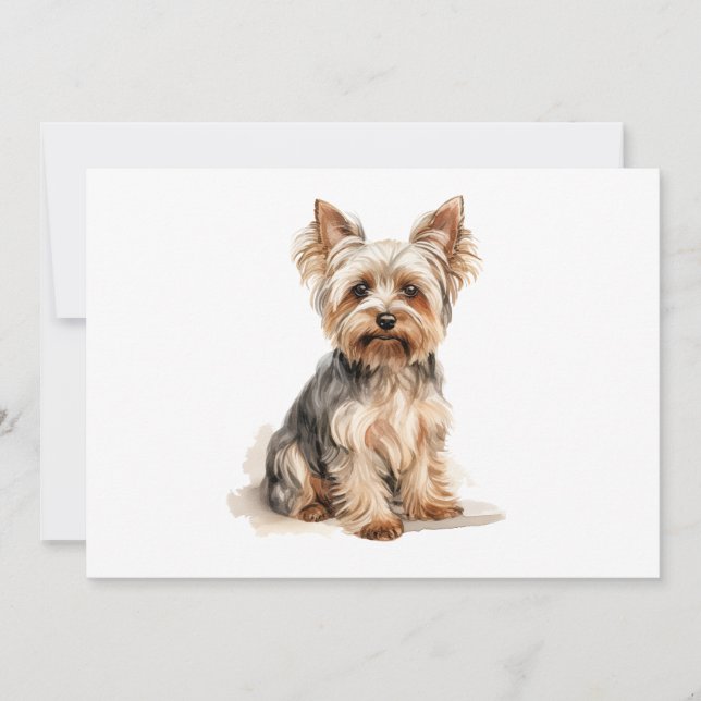 Yorkshire Terrier Aquarell Print Yorkie dog art Ankündigung (Vorderseite)