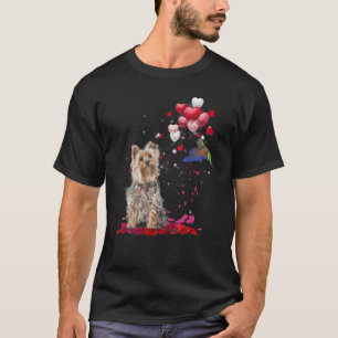 Yorkshire Terrier Balloon Hummingbird Liebe R T-Shirt
