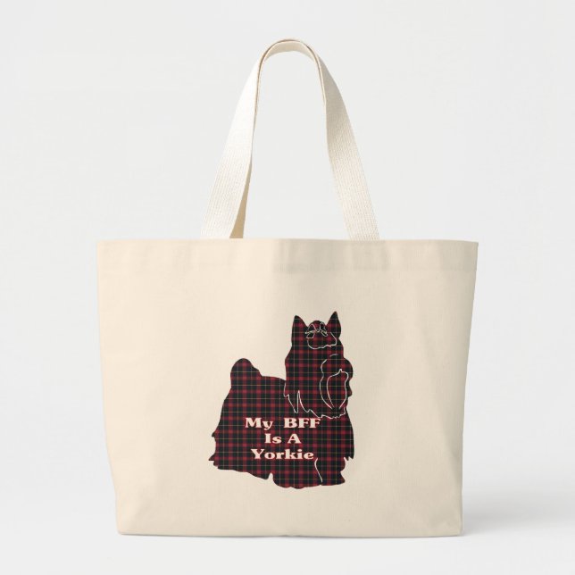 Yorkshire Terrier BESTE FREUNDIN Tote Bag Jumbo Stoffbeutel (Vorne)