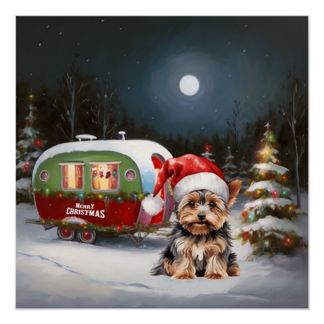 Yorkshire Terrier Caravan Christmas Adventure Poster (Vorderseite)