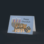 Yorkshire Terrier Chanukah Card Menorah Dreidel Feiertagskarte<br><div class="desc">Remembering family and friends during the Chanukah season is a wonderful way to keep in touch with the people you love and care about. I created these dog Chanukah cards with love and care and I am sure anyone who loves dogs will be delighted to receive them. You do have...</div>