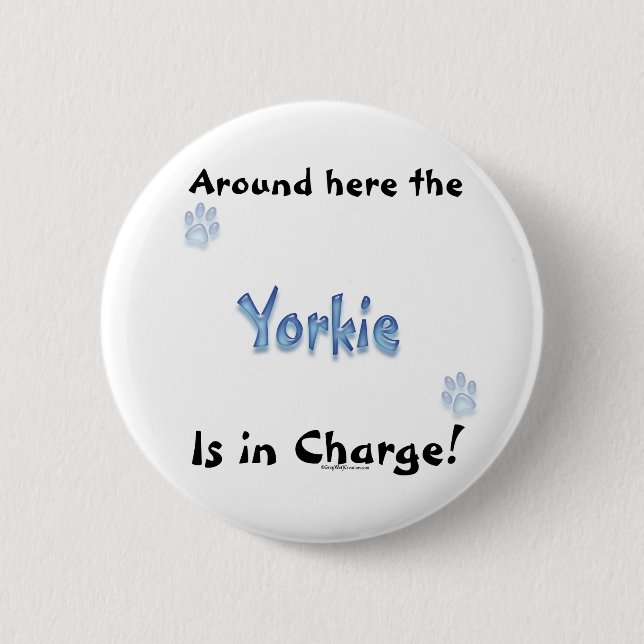 Yorkshire Terrier Charge Button (Vorderseite)
