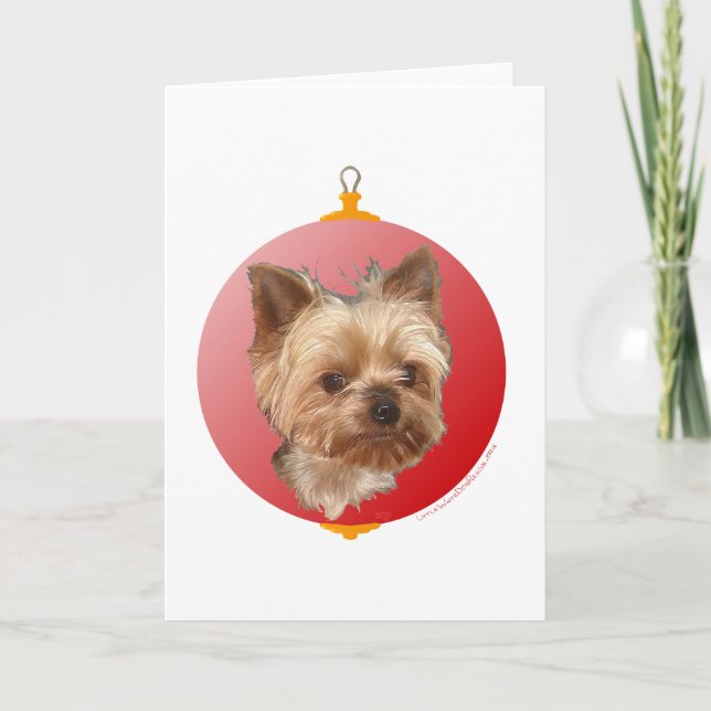 Yorkshire Terrier Christmas Feiertagskarte (Vorderseite)