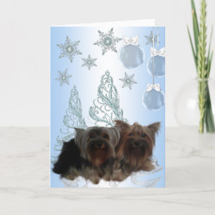 Yorkshire Terrier Christmas Feiertagskarte