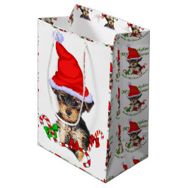 Yorkshire Terrier Christmas Mittlere Geschenktüte