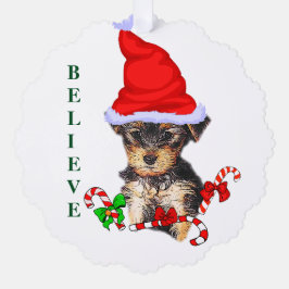 Yorkshire Terrier Christmas Ornament Karte