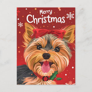 Yorkshire Terrier Christmas Postkarte