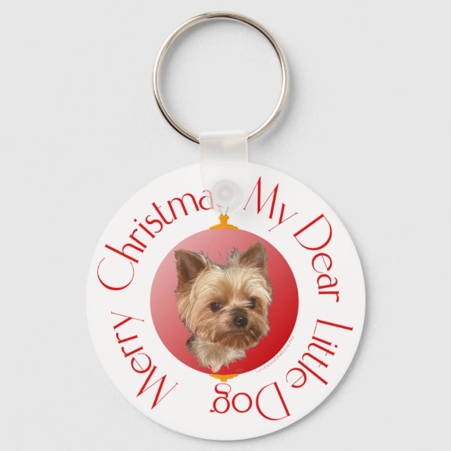 Yorkshire Terrier Christmas Schlüsselanhänger (Vorderseite)