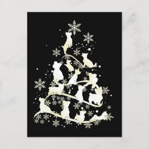 Yorkshire Terrier Christmas Tree Happy Xmas Postkarte