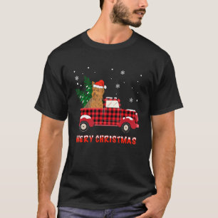 Yorkshire Terrier Christmas Truck Tree Mama Vater T-Shirt