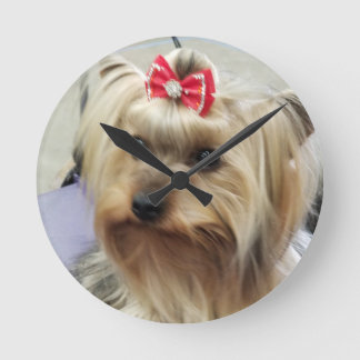 Yorkshire Terrier Clock Runde Wanduhr
