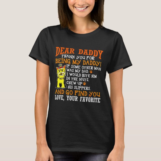 Yorkshire Terrier Daddy Danke T-Shirt (Vorderseite)