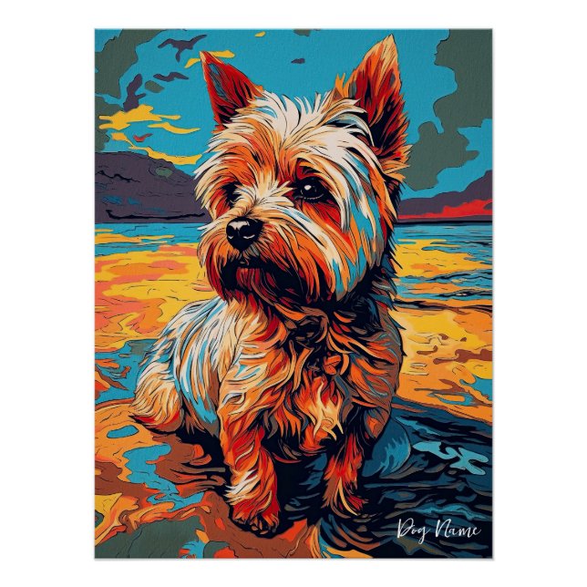 Yorkshire Terrier Dog 001 - Bruno Pokopen Poster (Vorderseite)