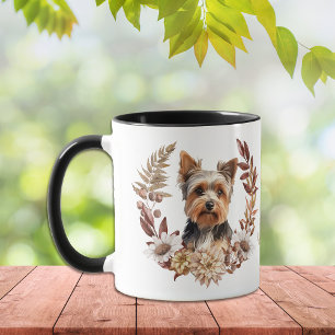 Yorkshire Terrier Dog Autumn Wreath Tasse