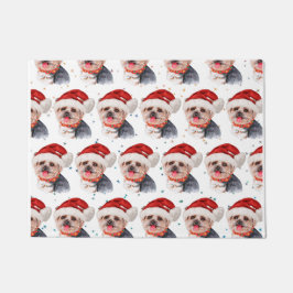 Yorkshire Terrier Dog Breed Christmas Stars Fußmatte