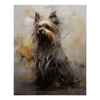 Yorkshire Terrier Dog im Wind 001 - Yacobsen D Poster