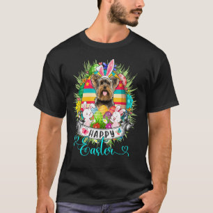 Yorkshire Terrier Dog in Ostereier Basket Happy T-Shirt