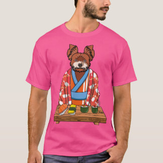 Yorkshire Terrier Dog Kimono Kawaii Japanese Foodi T-Shirt