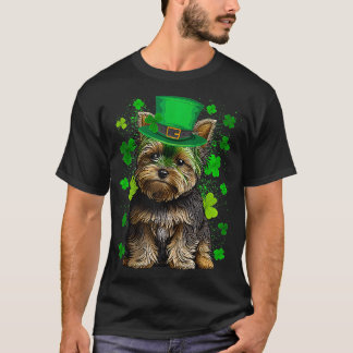 Yorkshire Terrier Dog Kleeblatts St Patricks Day T-Shirt