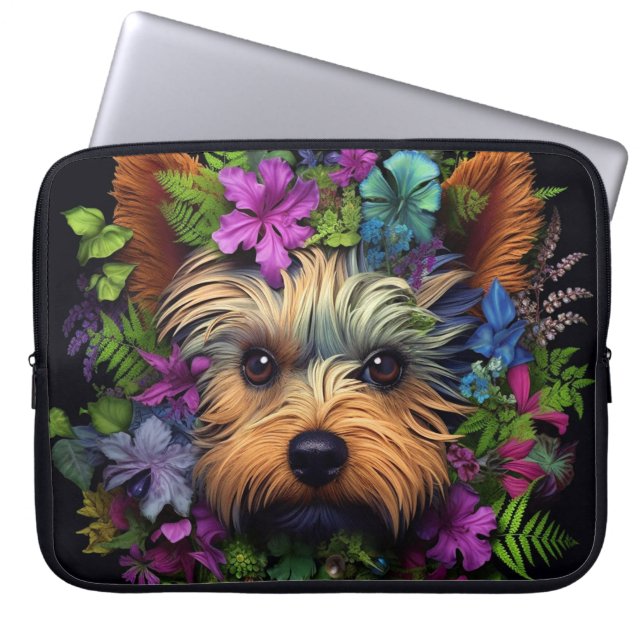 Yorkshire Terrier Dog Laptop Bag Laptopschutzhülle (Vorderseite)
