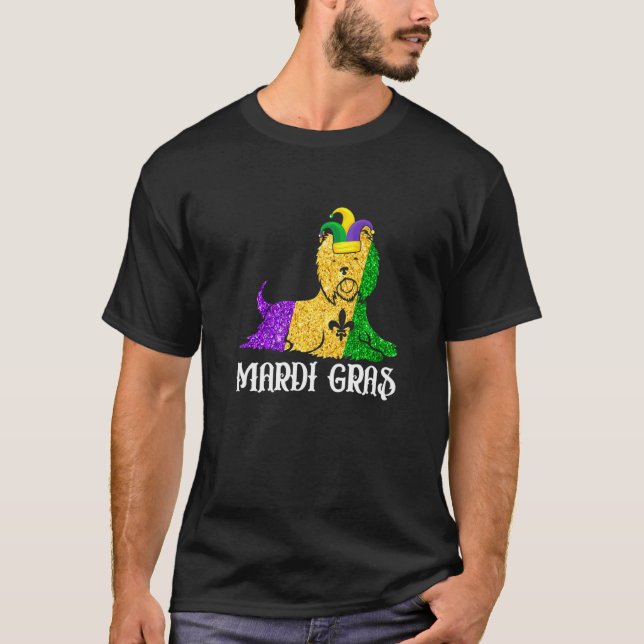 Yorkshire Terrier Dog Lover Mardi Gras Party Jeste T-Shirt (Vorderseite)