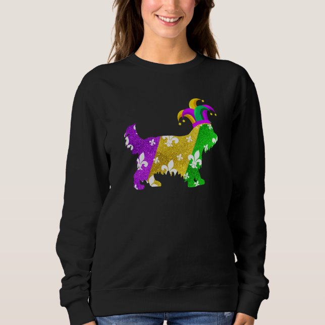 Yorkshire Terrier Dog Mardi Gras Carnivals Funny P Sweatshirt (Vorderseite)