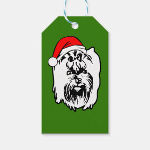 Yorkshire Terrier Dog mit Weihnachts-Weihnachtsman Geschenkanhänger
