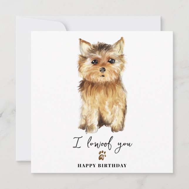 Yorkshire Terrier Dog Mum Puppy Pers Birthday Karte (Vorderseite)