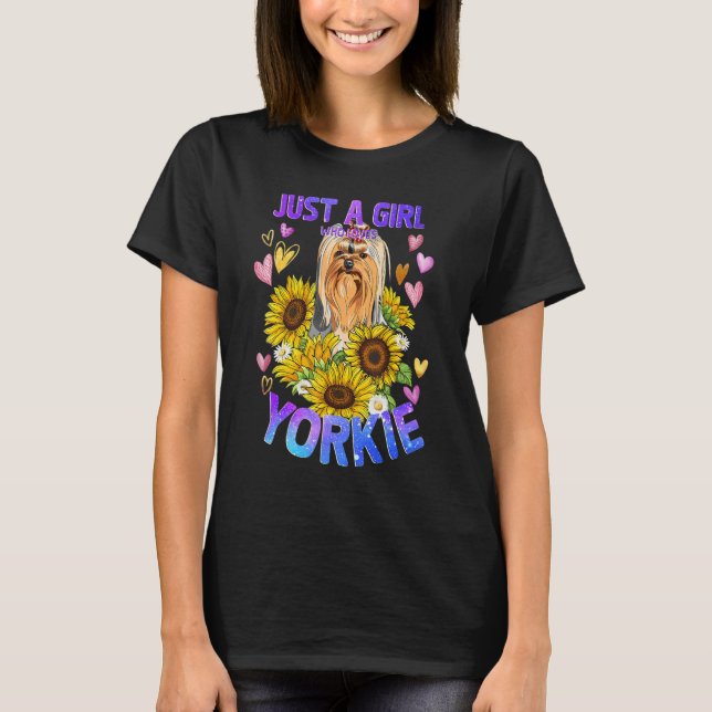 Yorkshire Terrier Dog Niedlich Puppy Girl Woman T-Shirt (Vorderseite)