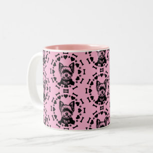 Yorkshire Terrier Dog Owner Zweifarbige Tasse