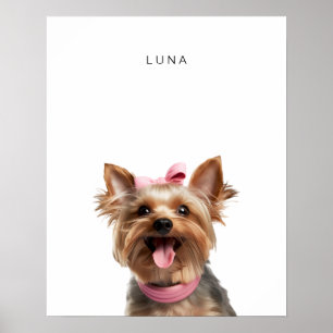 Yorkshire Terrier Dog Personalisiert Print Poster