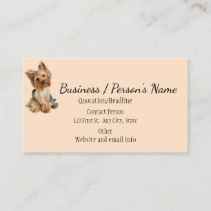 Yorkshire Terrier Dog Pet Animal Logo Animal Busin Visitenkarte
