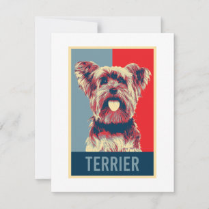 Yorkshire Terrier Dog Portrait Pop Art Art