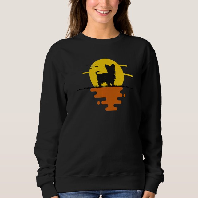Yorkshire Terrier Dog Retro 20 Sweatshirt (Vorderseite)