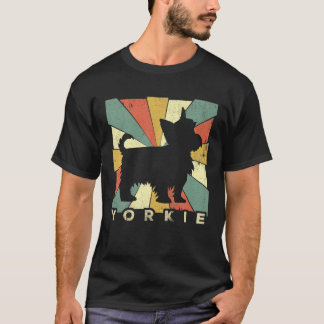 Yorkshire Terrier Dog Retro 70er Vintag T-Shirt