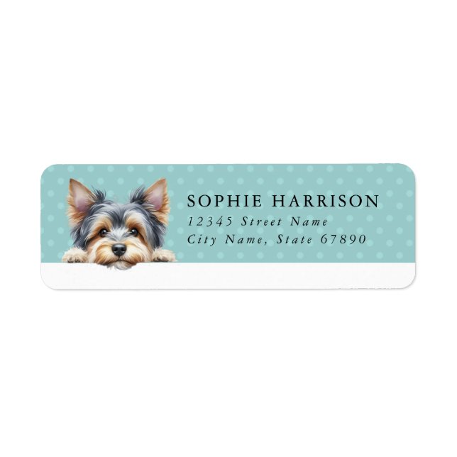 Yorkshire Terrier Dog Return Address Label (Vorne)