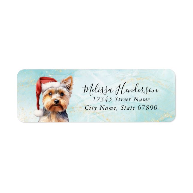 Yorkshire Terrier Dog Return Address Label (Vorne)